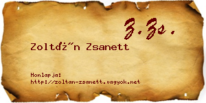 Zoltán Zsanett névjegykártya