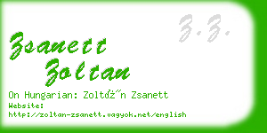 zsanett zoltan business card